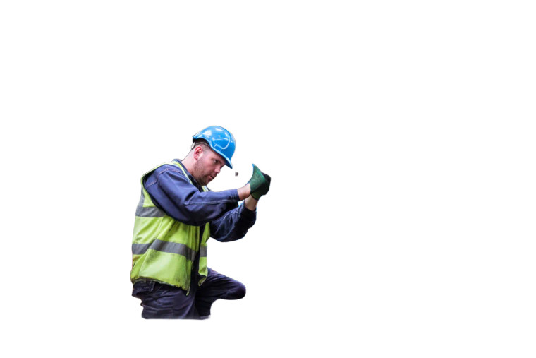 Maintenance Technician Repairing Vinyl Car Decal Sticker – Waterproof & UV-Resistant 8"