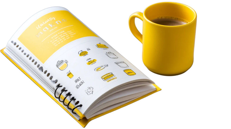 Healthy Meal Journal Vinyl Car Decal Sticker – Waterproof & UV-Resistant 8"