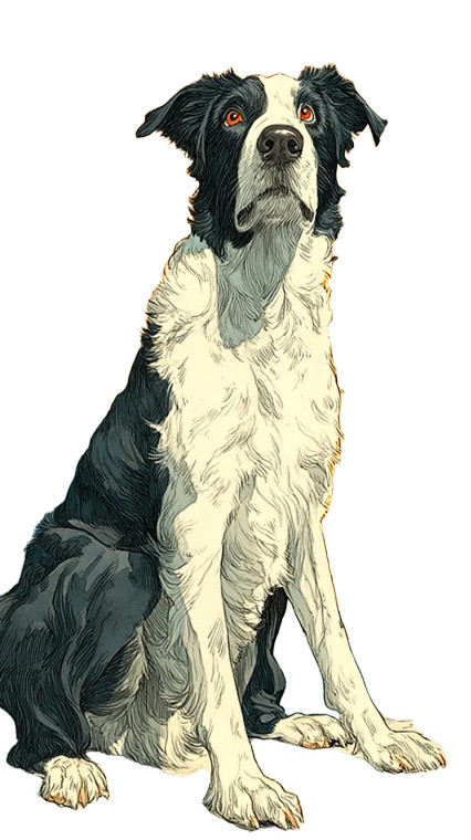 Vintage Dog Portrait V2 Vinyl Car Decal Sticker – Waterproof & UV-Resistant 8"