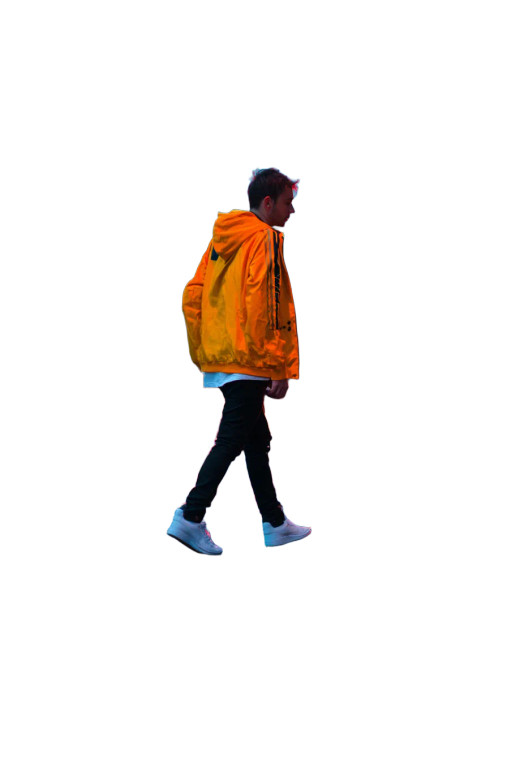 Trendy Urban Walker Vinyl Car Decal Sticker – Waterproof & UV-Resistant 8"