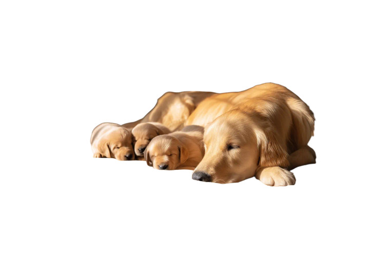 Golden Retriever Family Vinyl Car Decal Sticker – Waterproof & UV-Resistant 8"