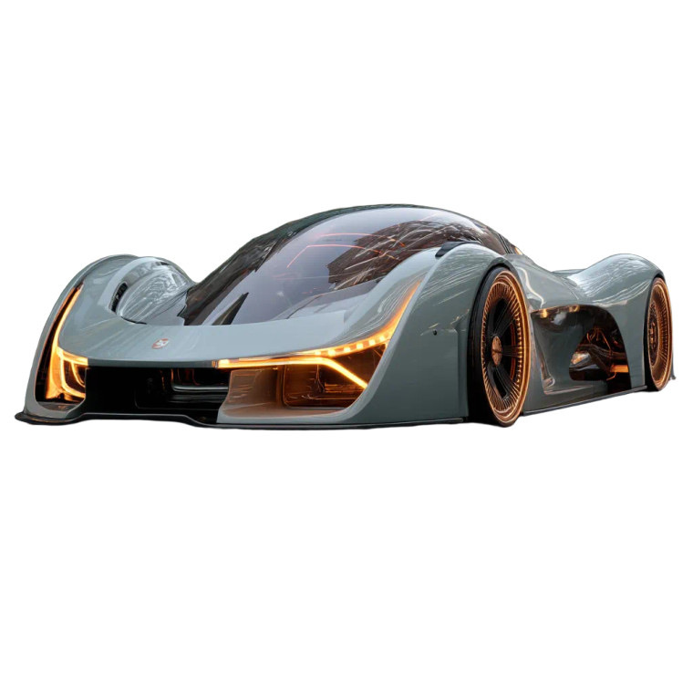 Futuristic Rally Car V2 Vinyl Car Decal Sticker – Waterproof & UV-Resistant 8"