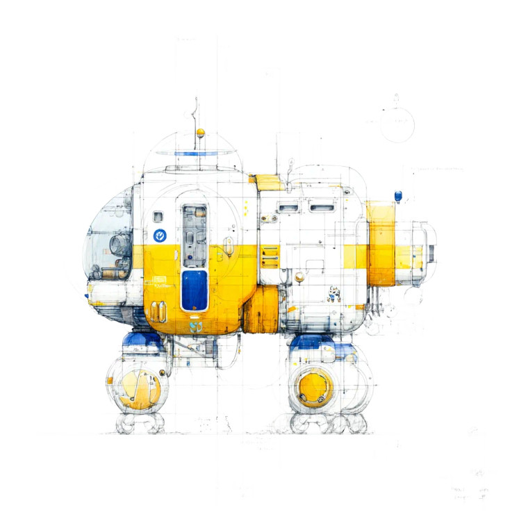 Explorer Robot Vehicle Vinyl Car Decal Sticker – Waterproof & UV-Resistant 8"