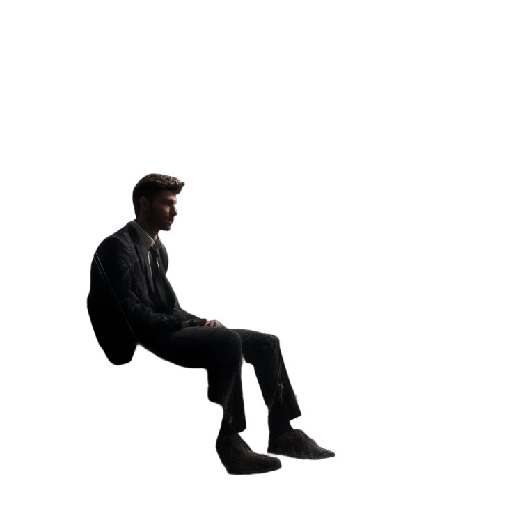 Weary Man Waiting Vinyl Car Decal Sticker – Waterproof & UV-Resistant 8"