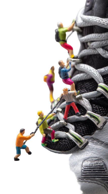 Climbers On Shoe Vinyl Car Decal Sticker – Waterproof & UV-Resistant 8"