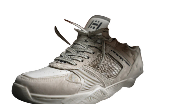 Designer Sneaker Tying Vinyl Car Decal Sticker – Waterproof & UV-Resistant 8"