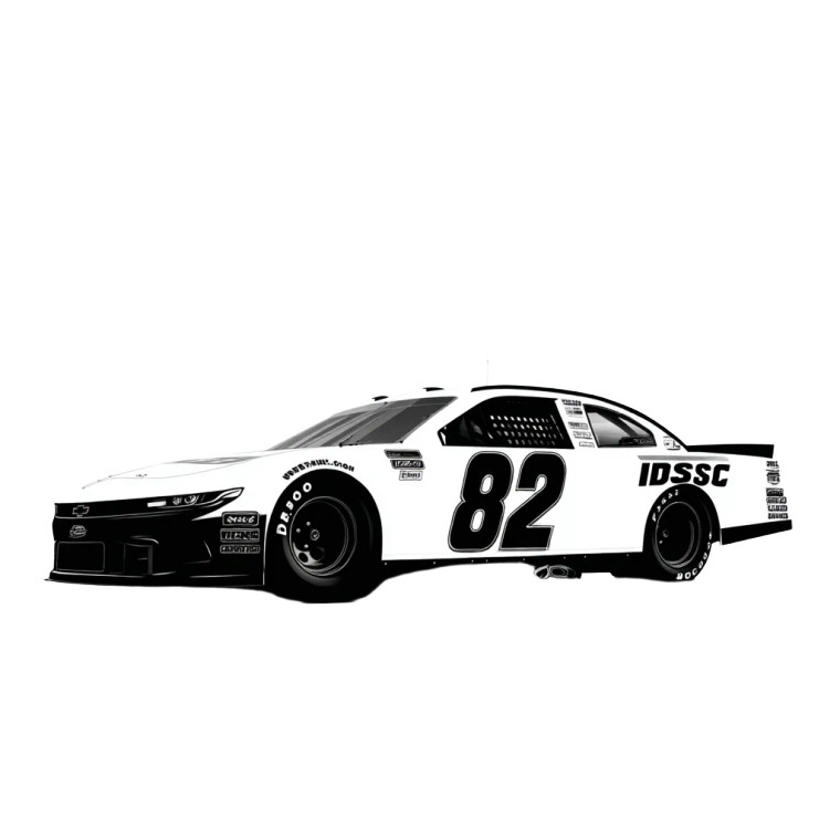 Stock Car Silhouette Vinyl Car Decal Sticker – Waterproof & UV-Resistant 8"