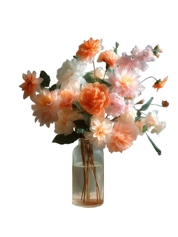 Glass Vase Flowers Vinyl Car Decal Sticker – Waterproof & UV-Resistant 8"