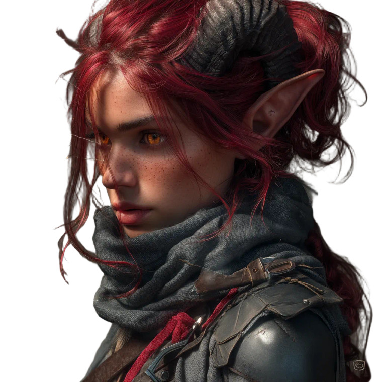 Tiefling Rogue Portrait V3 Vinyl Car Decal Sticker – Waterproof & UV-Resistant 8"