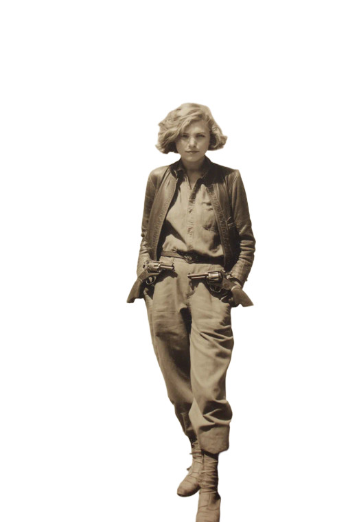 Determined Cowgirl V3 Vinyl Car Decal Sticker – Waterproof & UV-Resistant 8"