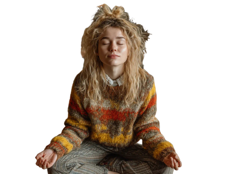 Digital Detox Meditation Vinyl Car Decal Sticker – Waterproof & UV-Resistant 8"