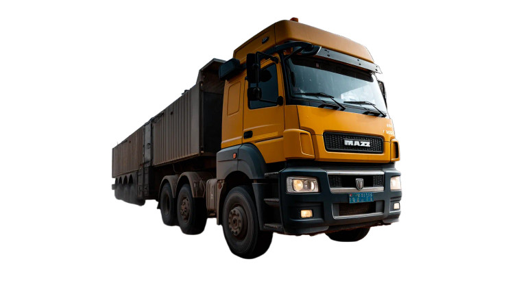 Yellow Kamaz Truck Vinyl Car Decal Sticker – Waterproof & UV-Resistant 8"