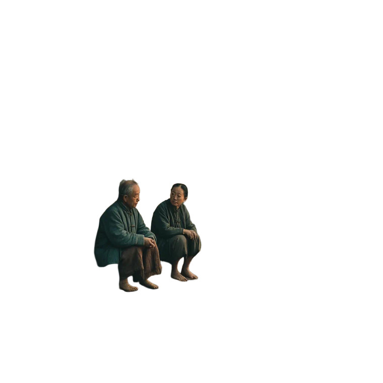 Aged Rural Couple Vinyl Car Decal Sticker – Waterproof & UV-Resistant 8"