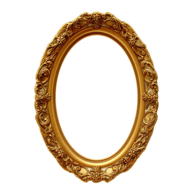 Ornate Picture Frame Vinyl Car Decal Sticker – Waterproof & UV-Resistant 8"