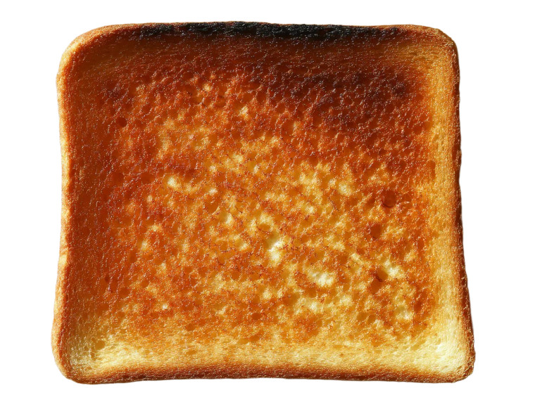 Golden Toasted Bread Vinyl Car Decal Sticker – Waterproof & UV-Resistant 8"