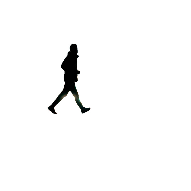Silhouette Runner Crossing Vinyl Car Decal Sticker – Waterproof & UV-Resistant 8"
