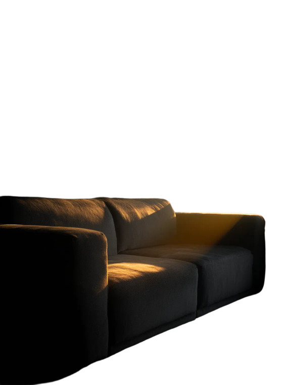 Serene Golden Sofa Vinyl Car Decal Sticker – Waterproof & UV-Resistant 8"