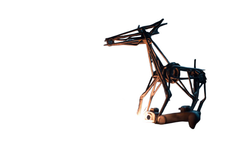 Modernist Metal Sculpture Vinyl Car Decal Sticker – Waterproof & UV-Resistant 8"