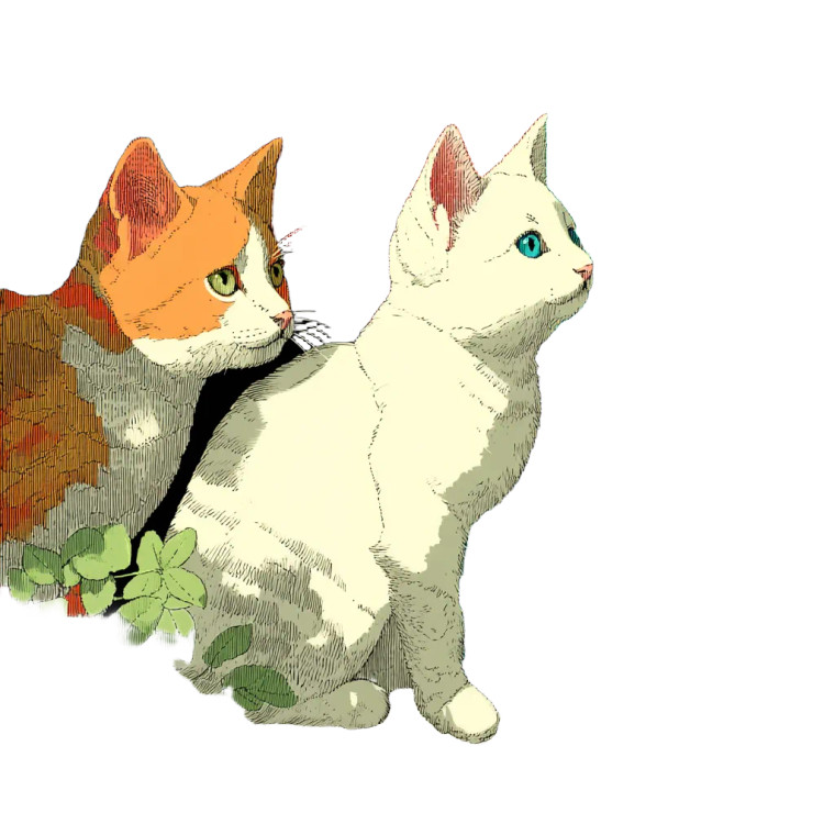 Colorful Garden Kittens Vinyl Car Decal Sticker – Waterproof & UV-Resistant 8"