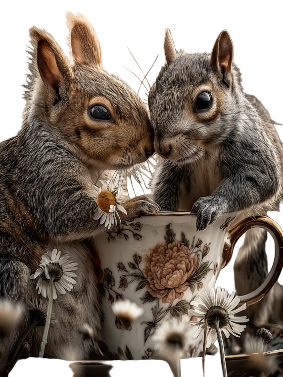 Bunny And Squirrel Vinyl Car Decal Sticker – Waterproof & UV-Resistant 8"