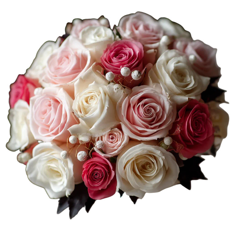 Pink Roses Bouquet Vinyl Car Decal Sticker – Waterproof & UV-Resistant 8"