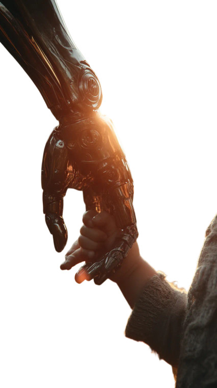 Prosthetic Arm Holding Hand Vinyl Car Decal Sticker – Waterproof & UV-Resistant 8"