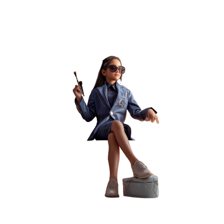 Magical Saudi Girl Vinyl Car Decal Sticker – Waterproof & UV-Resistant 8"