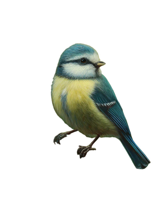 Eurasian Bluetit Paintings Vinyl Car Decal Sticker – Waterproof & UV-Resistant 8"