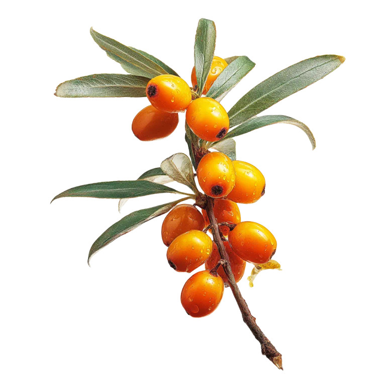 Sea Buckthorn Fruit Vinyl Car Decal Sticker – Waterproof & UV-Resistant 8"