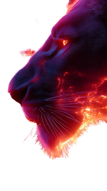 Divine Fire Lion Vinyl Car Decal Sticker – Waterproof & UV-Resistant 8"