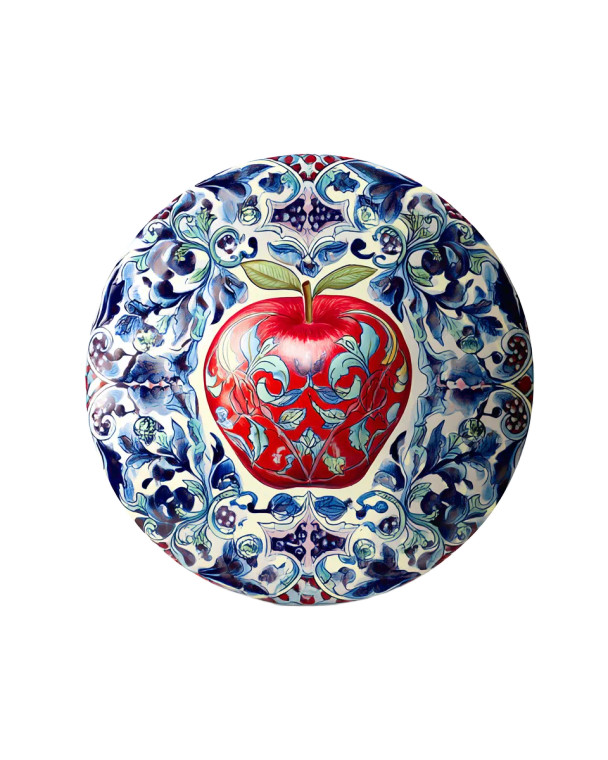 Talavera Apple Design Vinyl Car Decal Sticker – Waterproof & UV-Resistant 8"
