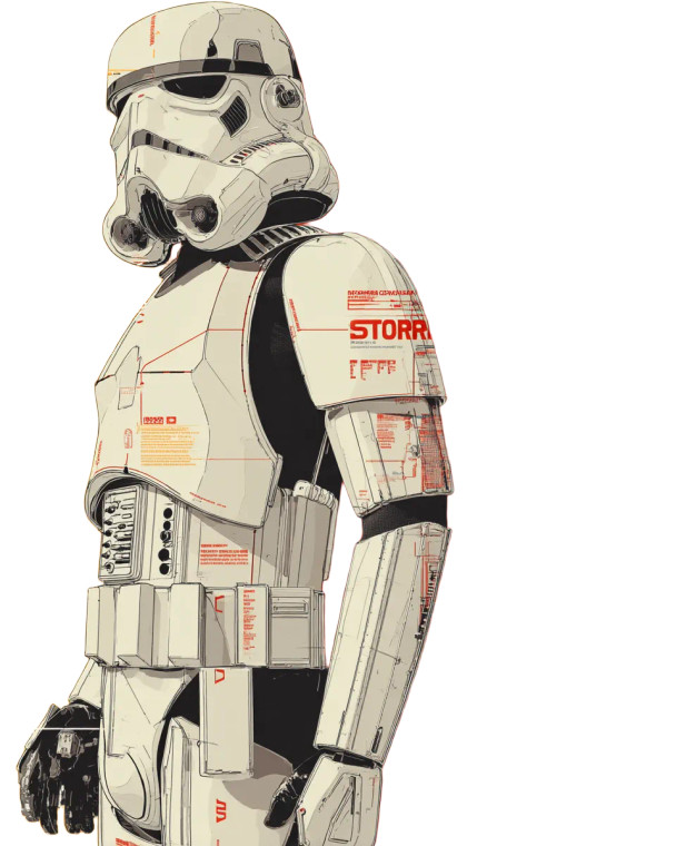 Stormtrooper Infographic Vinyl Car Decal Sticker – Waterproof & UV-Resistant 8"