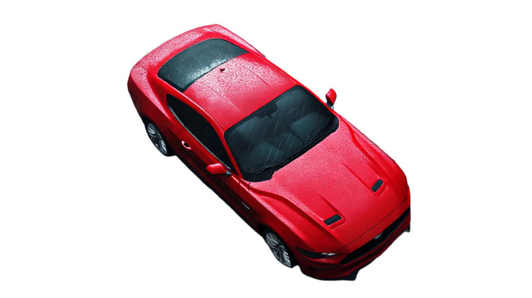 Red Mustang Rain Vinyl Car Decal Sticker – Waterproof & UV-Resistant 8"