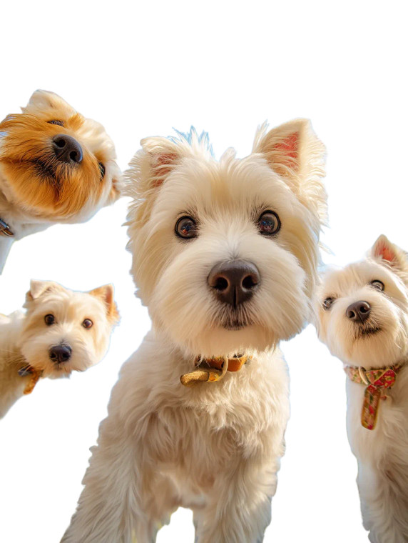 Westie Puppies Bloom V2 Vinyl Car Decal Sticker – Waterproof & UV-Resistant 8"