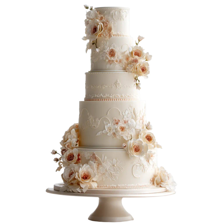 Elegant Wedding Cake Vinyl Car Decal Sticker – Waterproof & UV-Resistant 8"