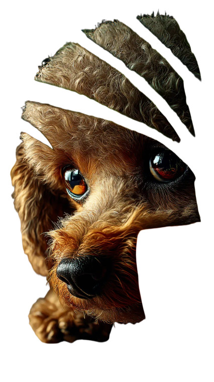 Fearful Poodle Eye Vinyl Car Decal Sticker – Waterproof & UV-Resistant 8"