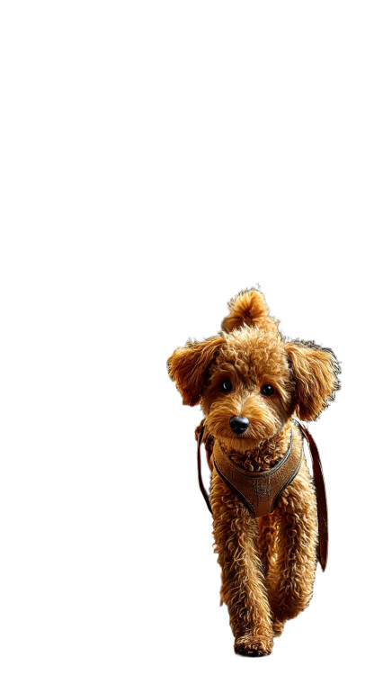 Young Poodle Walking Vinyl Car Decal Sticker – Waterproof & UV-Resistant 8"