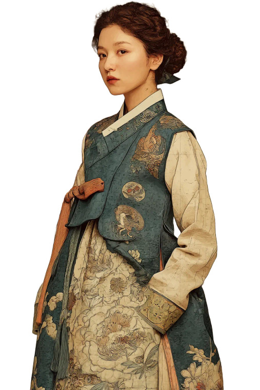 Joseon Dynasty Woman Vinyl Car Decal Sticker – Waterproof & UV-Resistant 8"