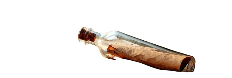 Beach Message Bottle Vinyl Car Decal Sticker – Waterproof & UV-Resistant 8"