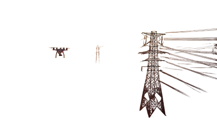 Drone Inspection Pylons Vinyl Car Decal Sticker – Waterproof & UV-Resistant 8"