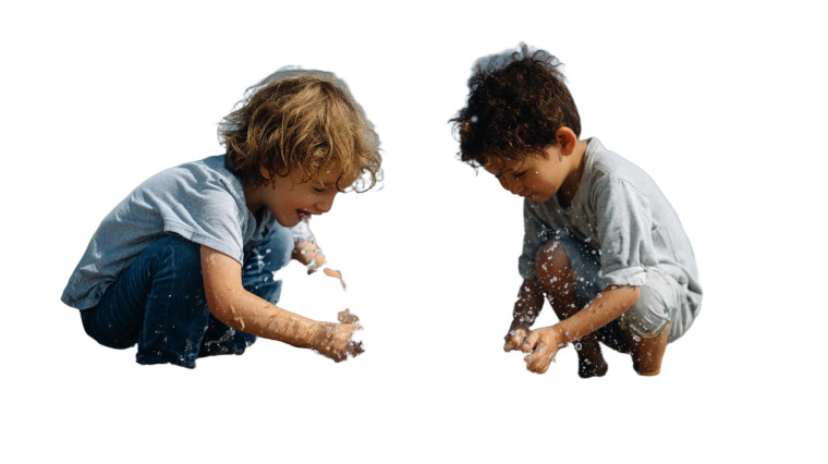 Children Building Sandcastle Vinyl Car Decal Sticker – Waterproof & UV-Resistant 8"