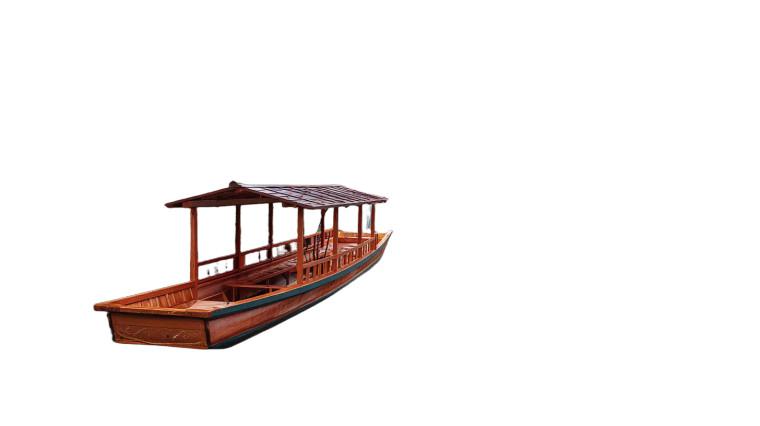 Wooden Boat Journey Vinyl Car Decal Sticker – Waterproof & UV-Resistant 8"