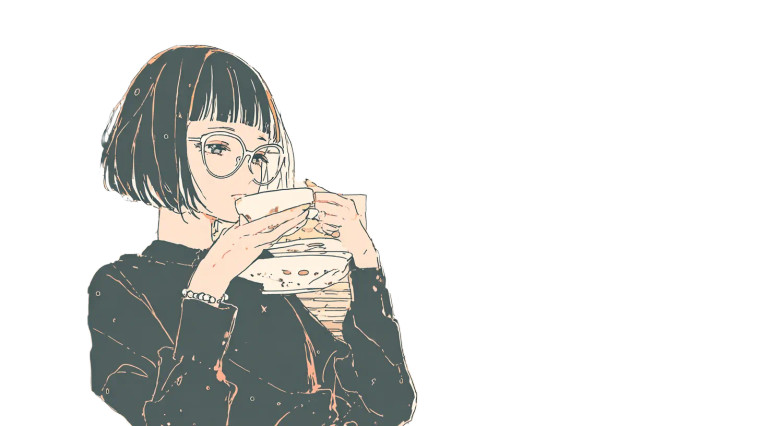 Relaxing Café Scene Vinyl Car Decal Sticker – Waterproof & UV-Resistant 8"