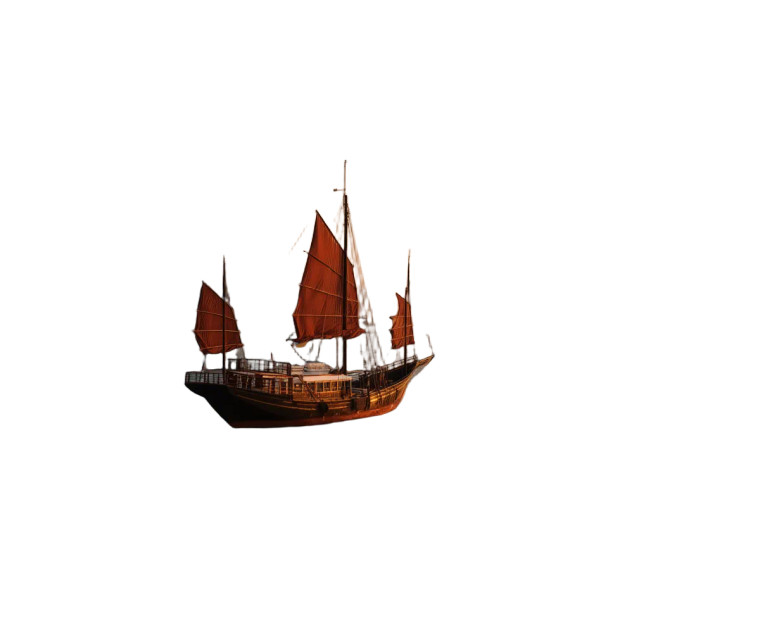 Chinese Junk Ship Vinyl Car Decal Sticker – Waterproof & UV-Resistant 8"
