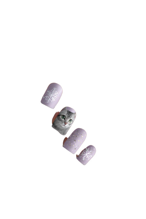 Cat Nail Art Vinyl Car Decal Sticker – Waterproof & UV-Resistant 8"