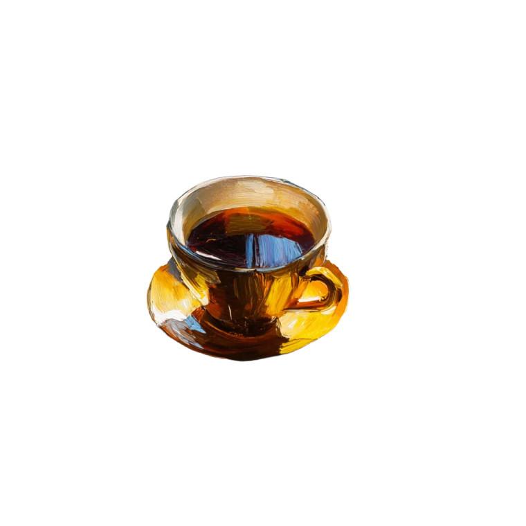 Steaming Coffee Sketch Vinyl Car Decal Sticker – Waterproof & UV-Resistant 8"