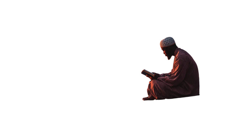 Muslim Reading Quran V2 Vinyl Car Decal Sticker – Waterproof & UV-Resistant 8"