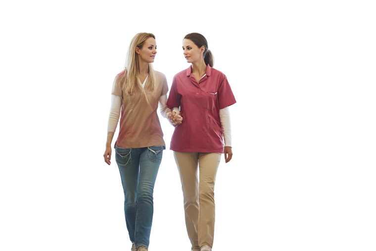 Caring Nurses Walking Vinyl Car Decal Sticker – Waterproof & UV-Resistant 8"