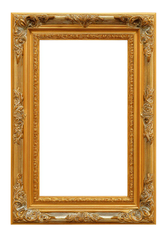 Gold Baroque Frame Vinyl Car Decal Sticker – Waterproof & UV-Resistant 8"