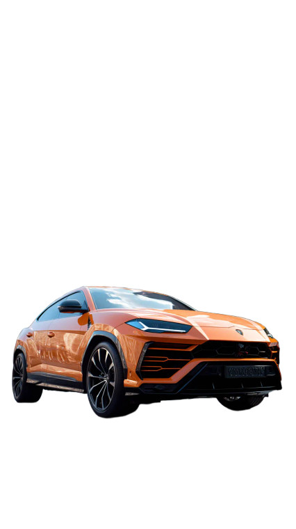 Orange Lamborghini Urus Vinyl Car Decal Sticker – Waterproof & UV-Resistant 8"